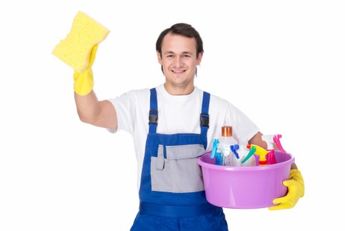 Cleaning team preparing a one-off clean in an N22 home