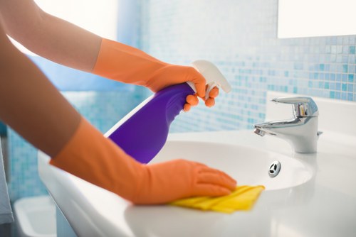 Trained carpet cleaner using professional extraction machine