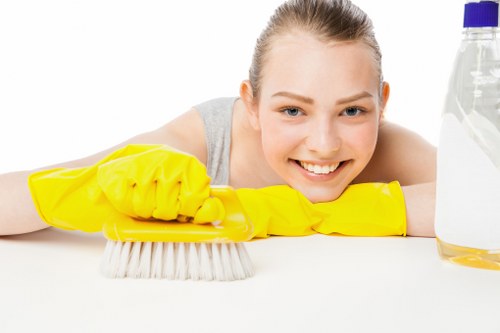 Post builders cleaning in an N22 residential property after renovation