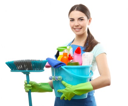 Professional carpet cleaning team maintaining a safe and controlled workspace