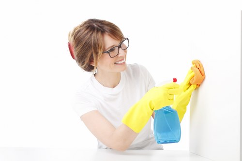 Reception area cleaning in a North London office