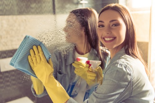 Weekly cleaning tasks in a North London kitchen and bathroom